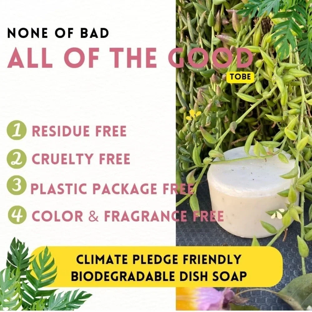 Natural Dishwashing Soap Biodegradable ecoFriendly ZeroWaste NonToxic Dish soap